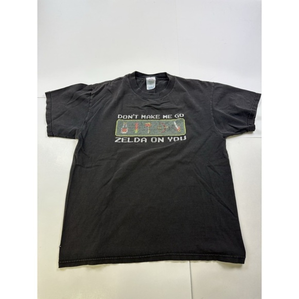 Vintage DONT MAKE ME GO ZELDA‎ ON YOU T-SHIRT Nintendo Size Medium Y2K Retro